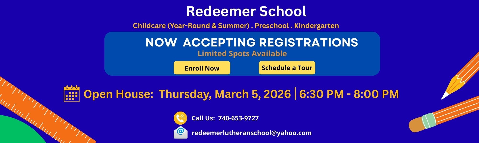 enrollment Now Accepting registrations